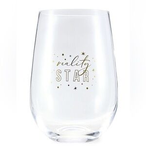 JILL & ALLY ⭐️ Jumbo REALITY STAR Stemless Wine Glass Saks Fifth Avenue NIB ⭐️